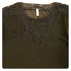 Sheer black top